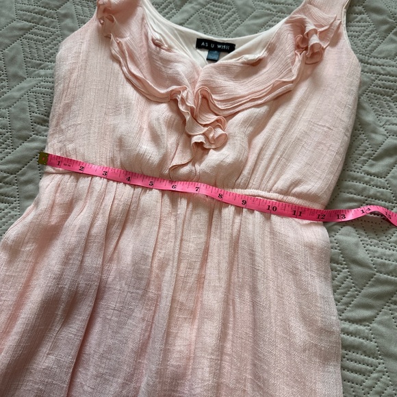 A.S.U. White Pink Ruffle Sundress - Picture 3 of 4
